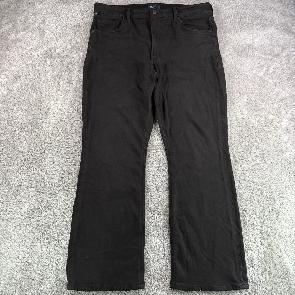 Citizens of Humanity Isola Jeans Mens 31 Black Straight Leg Stretch Denim 33x28